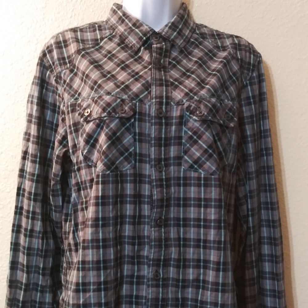 4/$20 Marc Ecko Plaid. Men's Cut and Sew